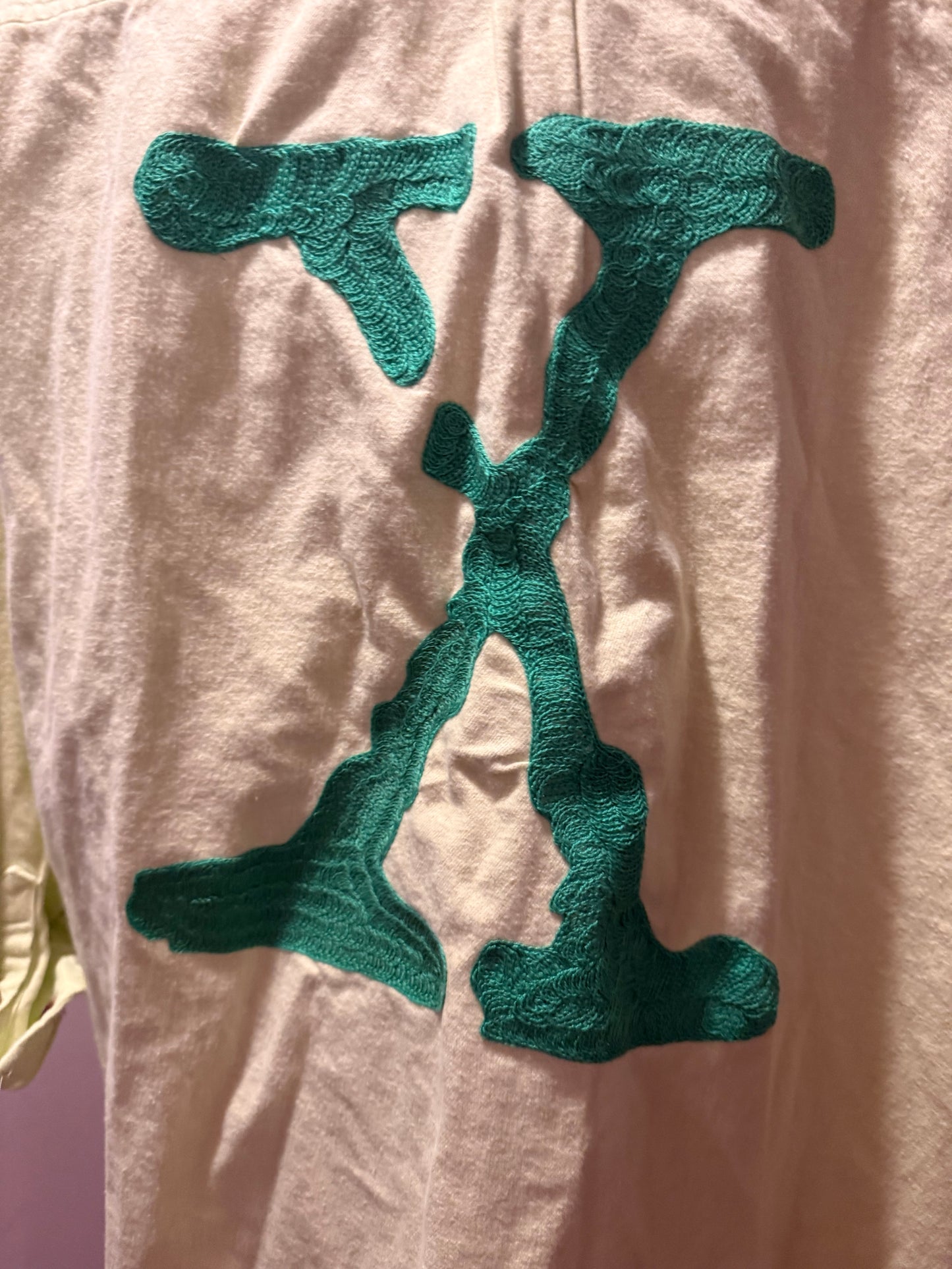 Do You Believe in the Existence of Extraterrestrials? Green Flannel L/S Button-Up Shirt - XL