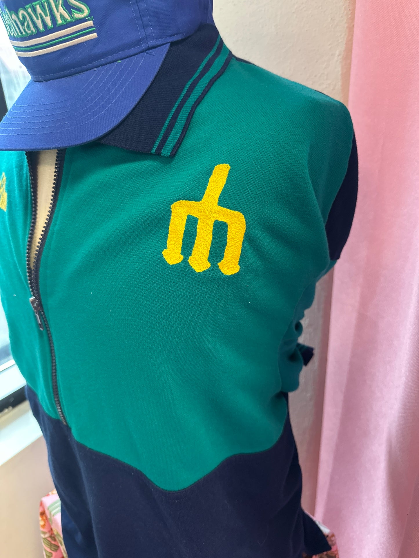 "True to the Blue" Triton Mariners Vintage Quarter Zip Crewneck