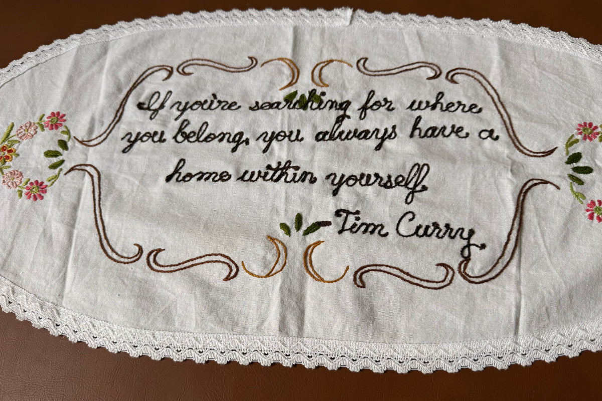 Tim Curry Home Within Yourself Memorial Quote Table Linen
