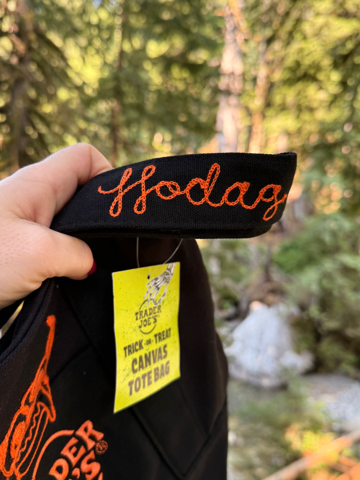 Hodag at TJs on Orange + Black Mini-Tote