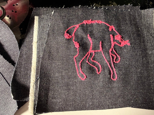 Jimothy Denim Raw Edge Patch - Pink