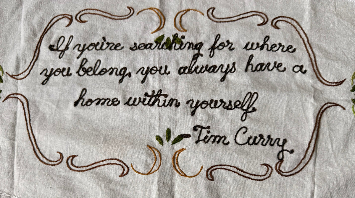 Tim Curry Home Within Yourself Memorial Quote Table Linen