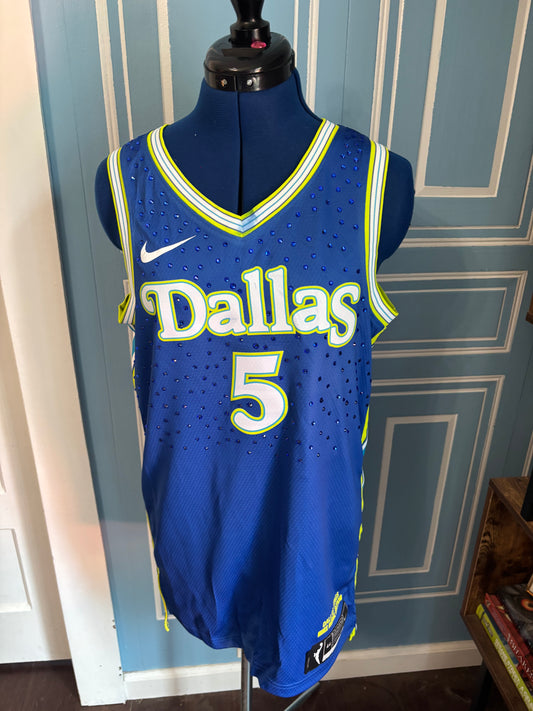 2026 WNBA Rebel Edition Dallas Wings #5 Bueckers Custom Rhinestone Jersey With Defects