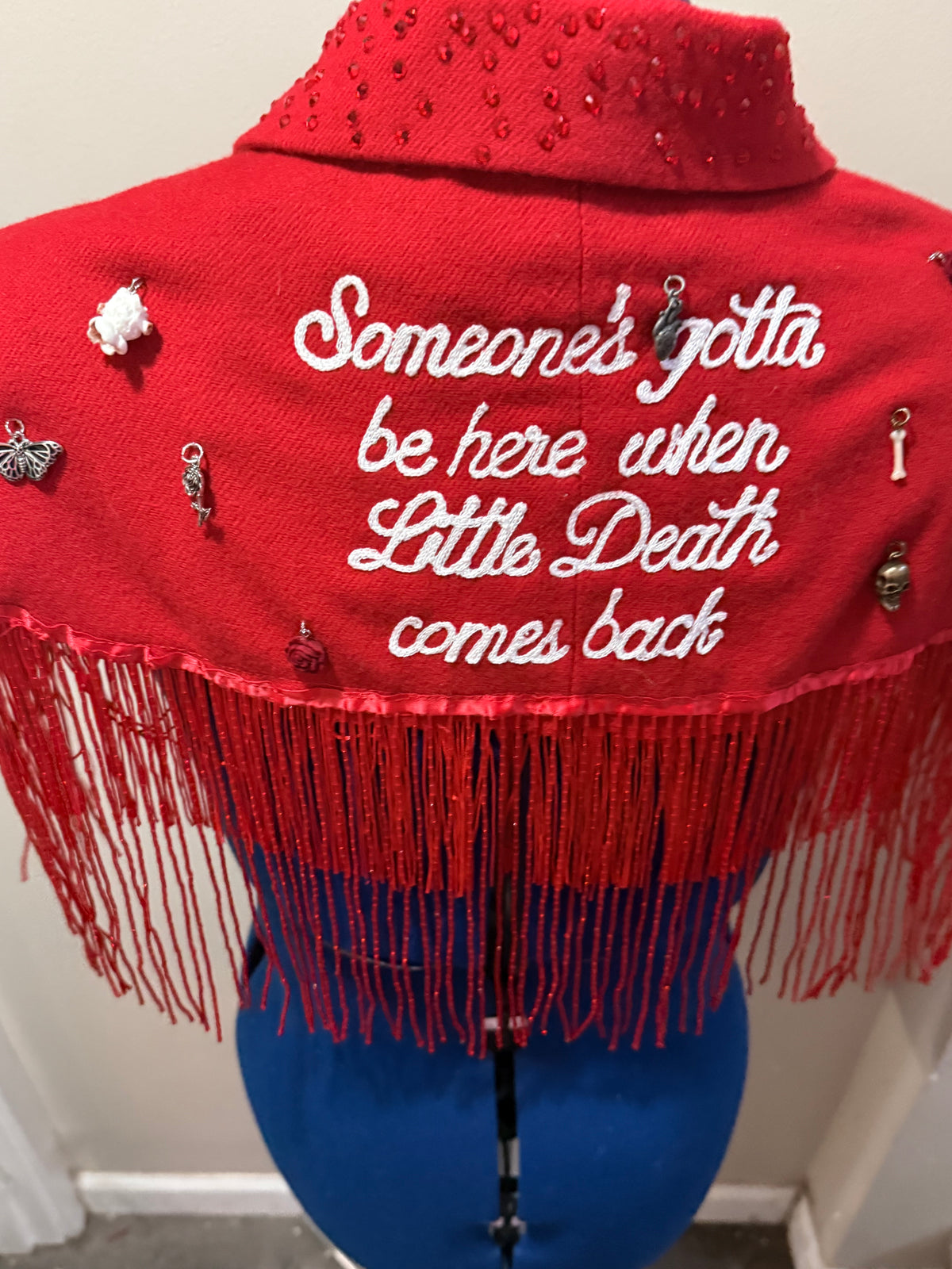 Somebody's Gotta Be Here When Little Death Comes Back Red Disco Cape