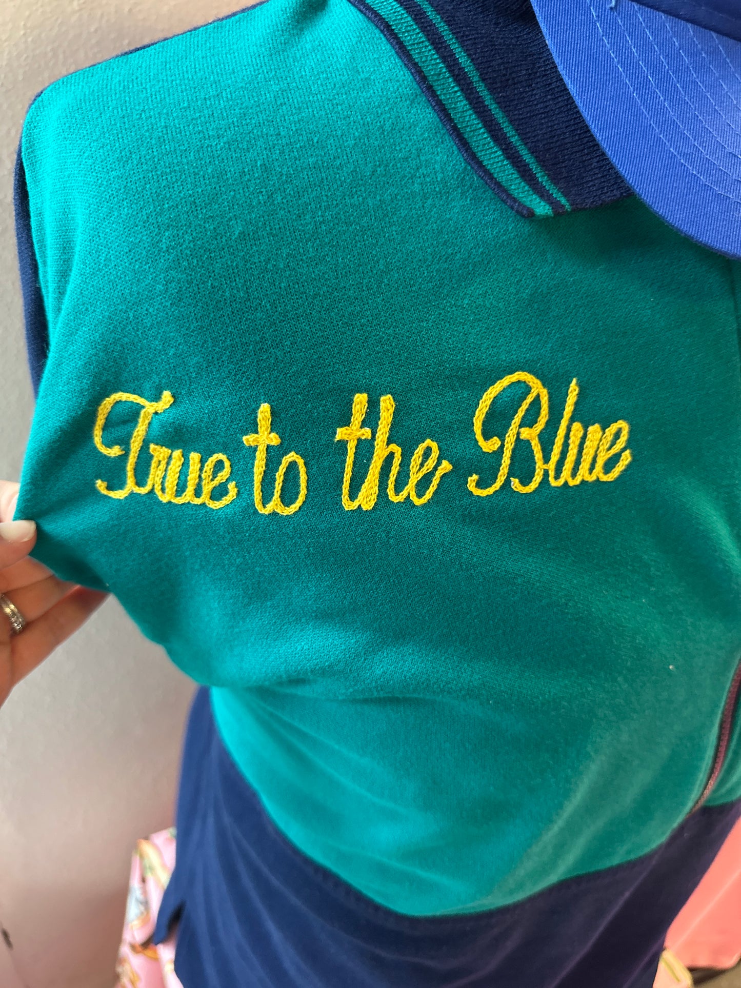 "True to the Blue" Triton Mariners Vintage Quarter Zip Crewneck