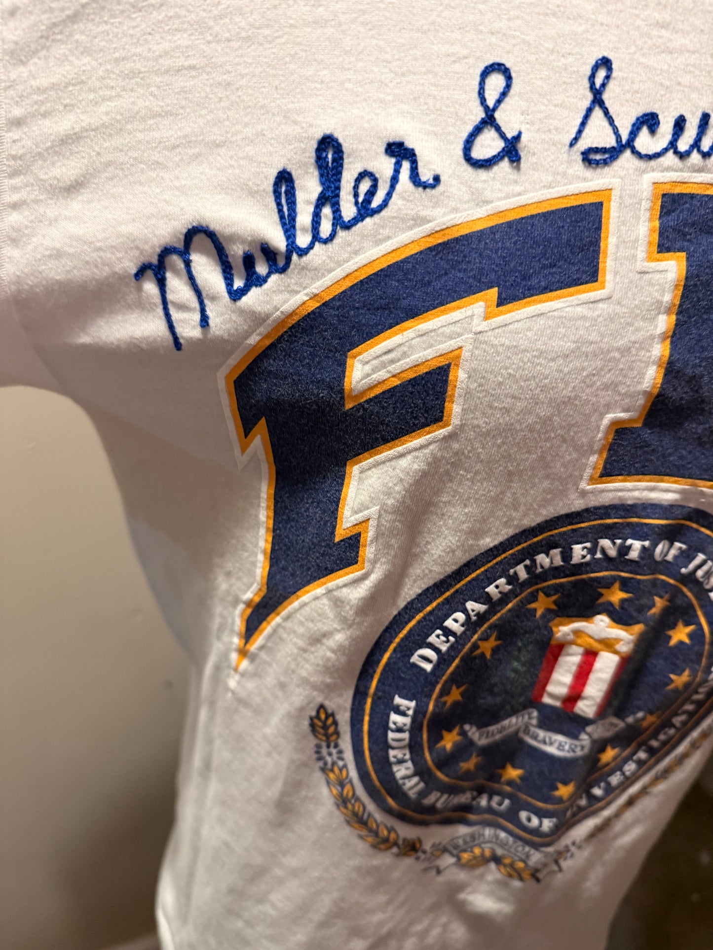 Bi in FBI VTG White S/S Crewneck Tee - MD