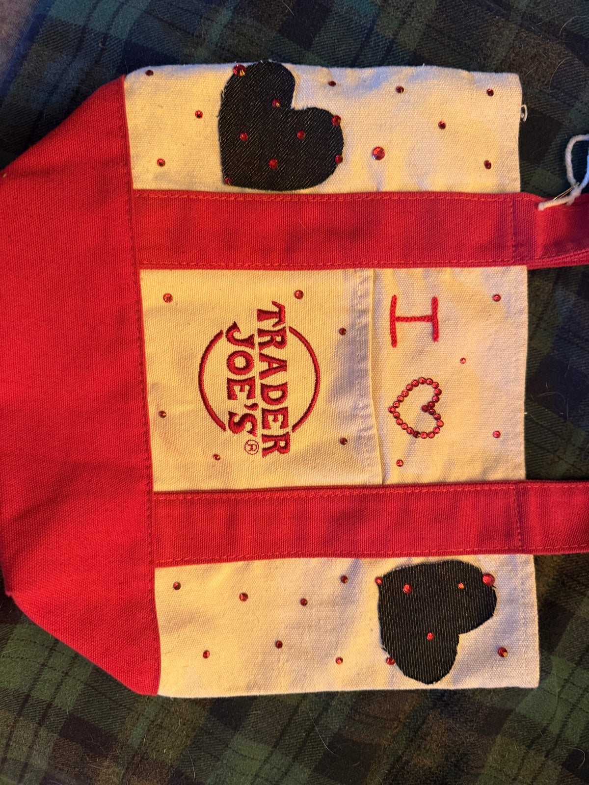 Trader Joe's Mini Totes with Chainstitching