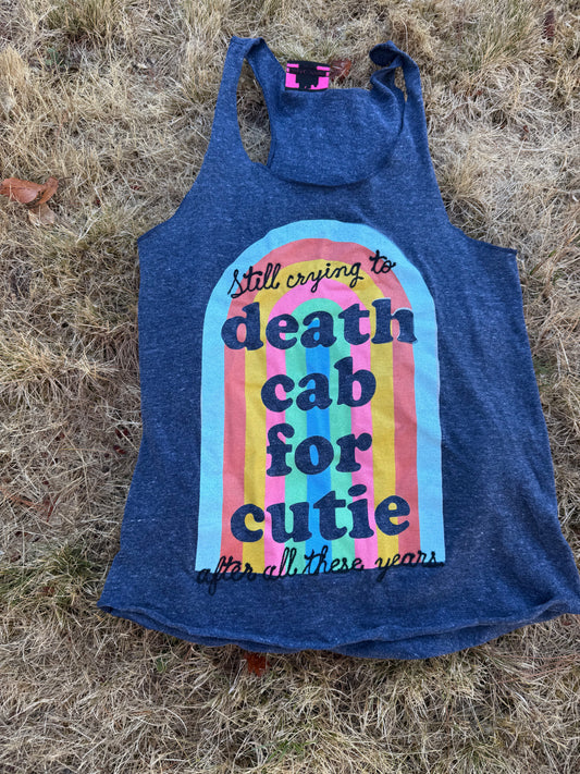 Still Crying to Death Cab After All These Years Blue Graphic Tank - SM