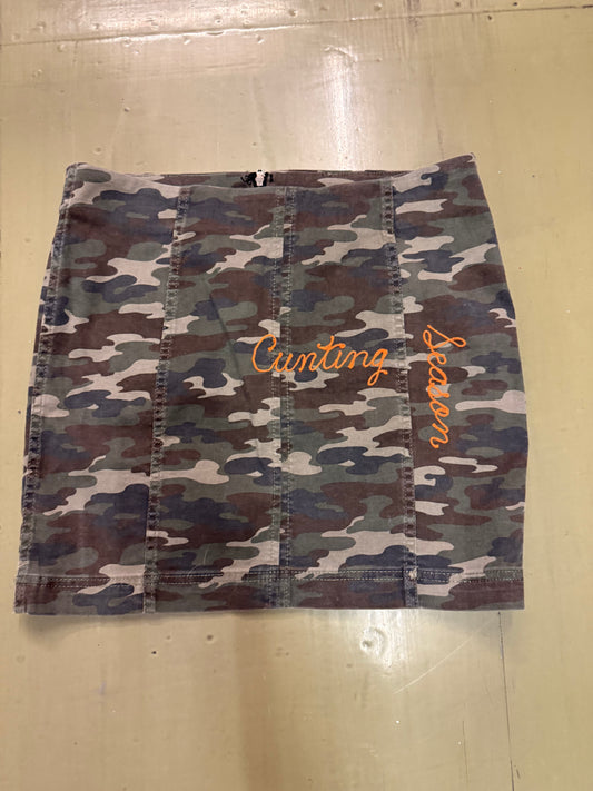 Cunting Season + Heart Target Green + Brown Camo Mini Skirt - 10