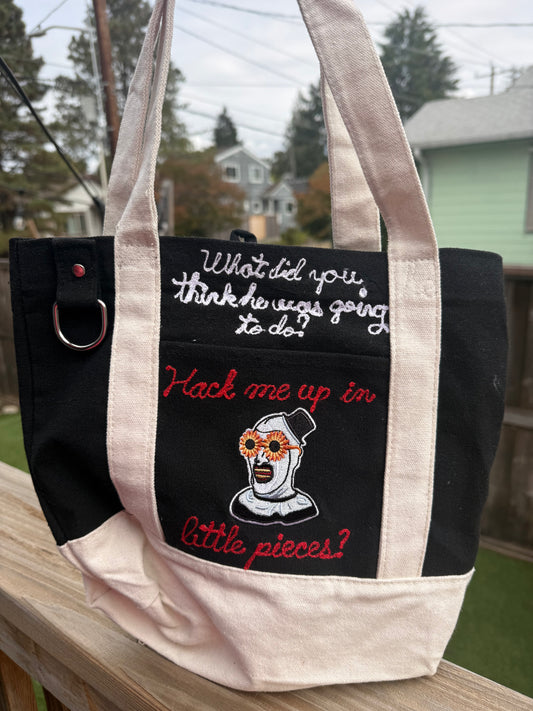What did you think he was going to do? Terrifier Mini-Tote