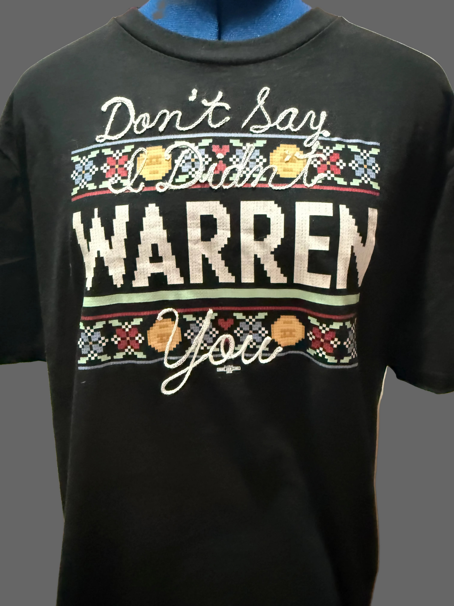 Don’t Say I Didn’t Warren You! Black Graphic Tee - LG