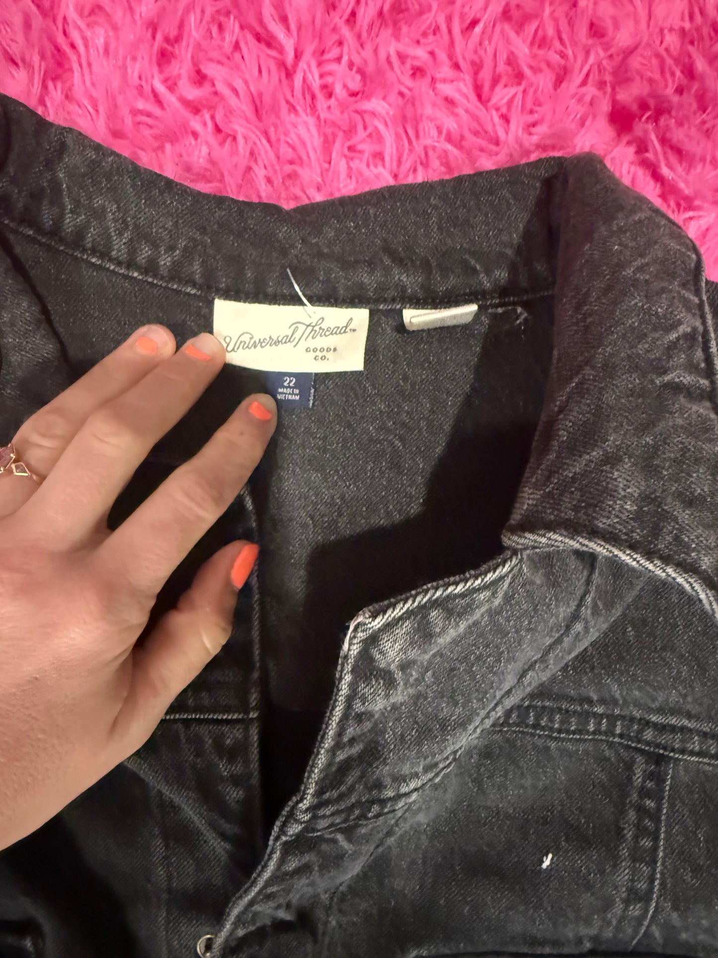 Long Sleeve Black Denim Zip Up Jumpsuit 22