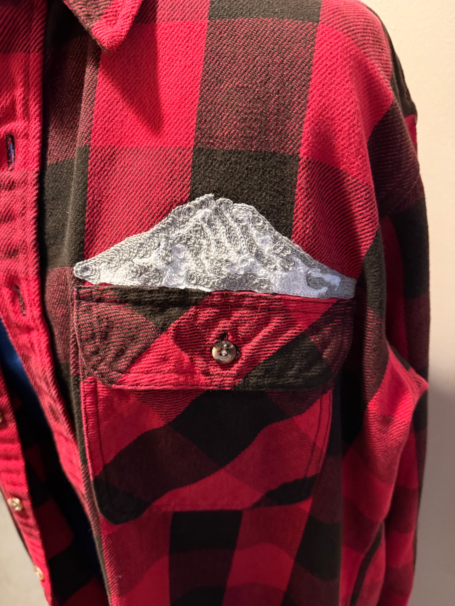 The Mountains Are Out Vintage Red + Black Buffalo Check Shacket