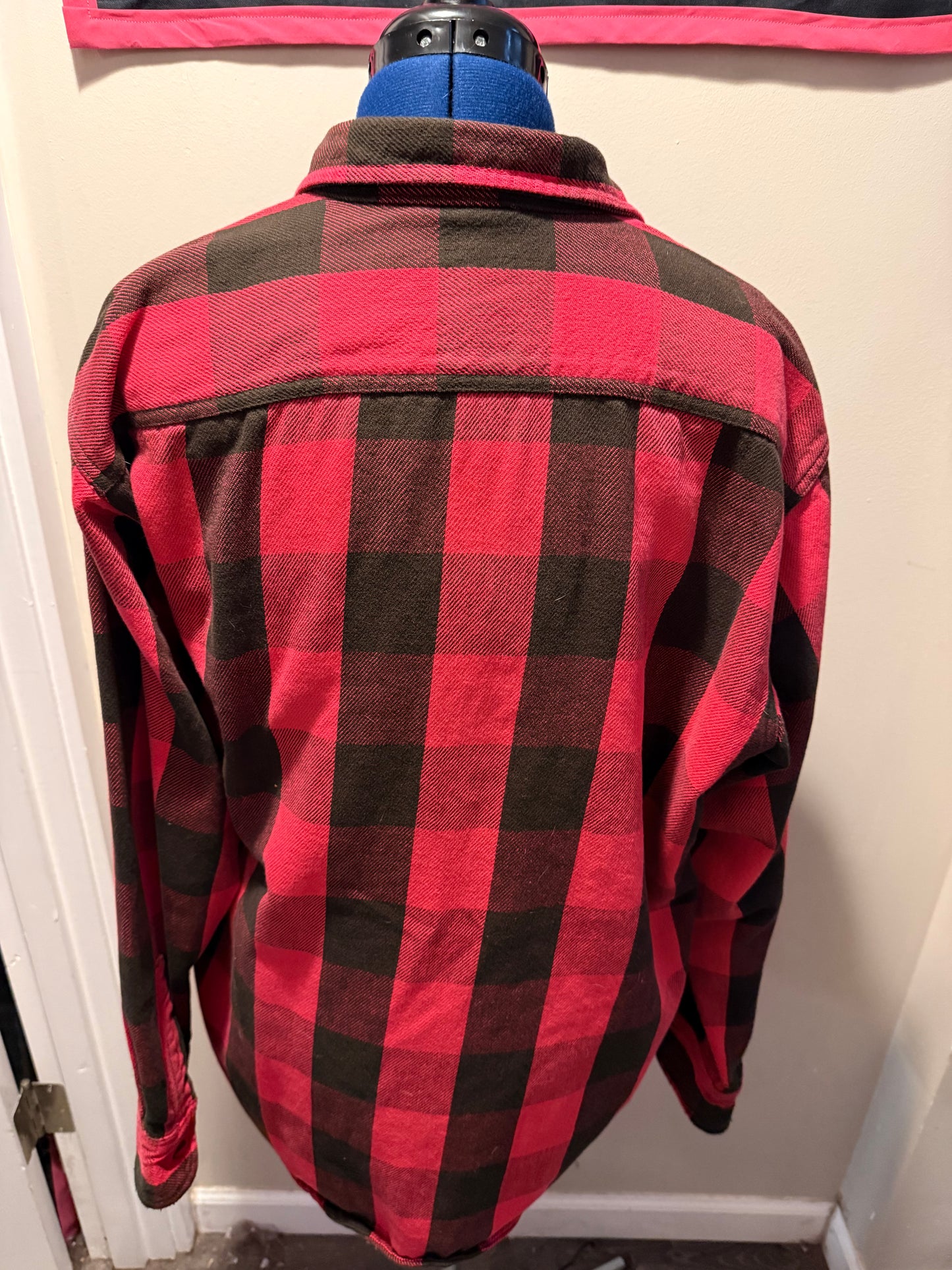 The Mountains Are Out Vintage Red + Black Buffalo Check Shacket