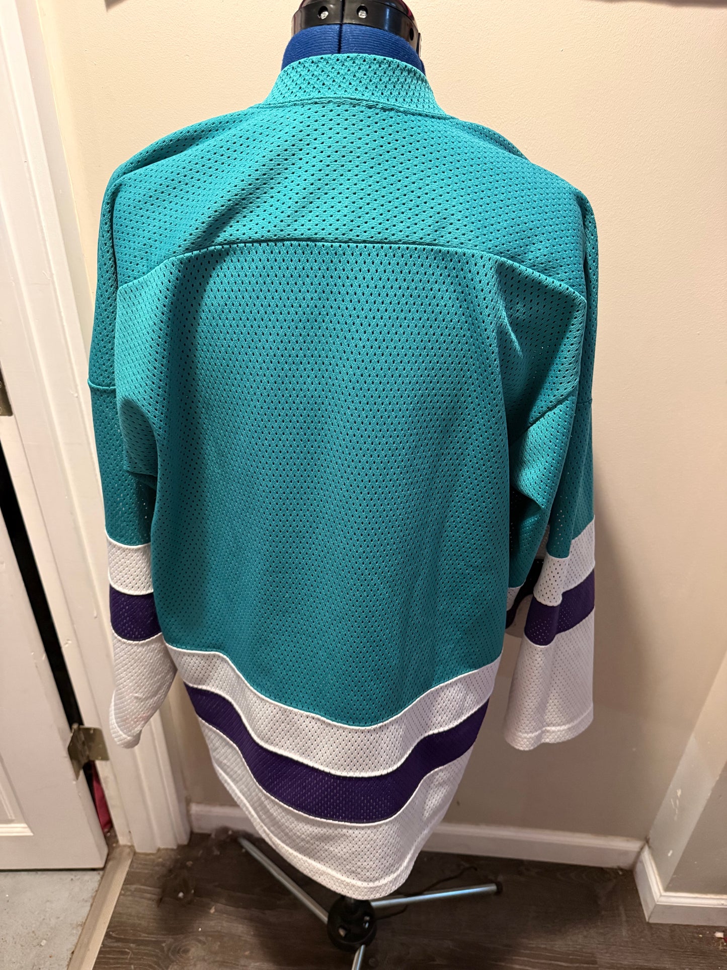 Gay for the Gay Hockey Show Vintage Purple, Teal, White Hockey Jersey