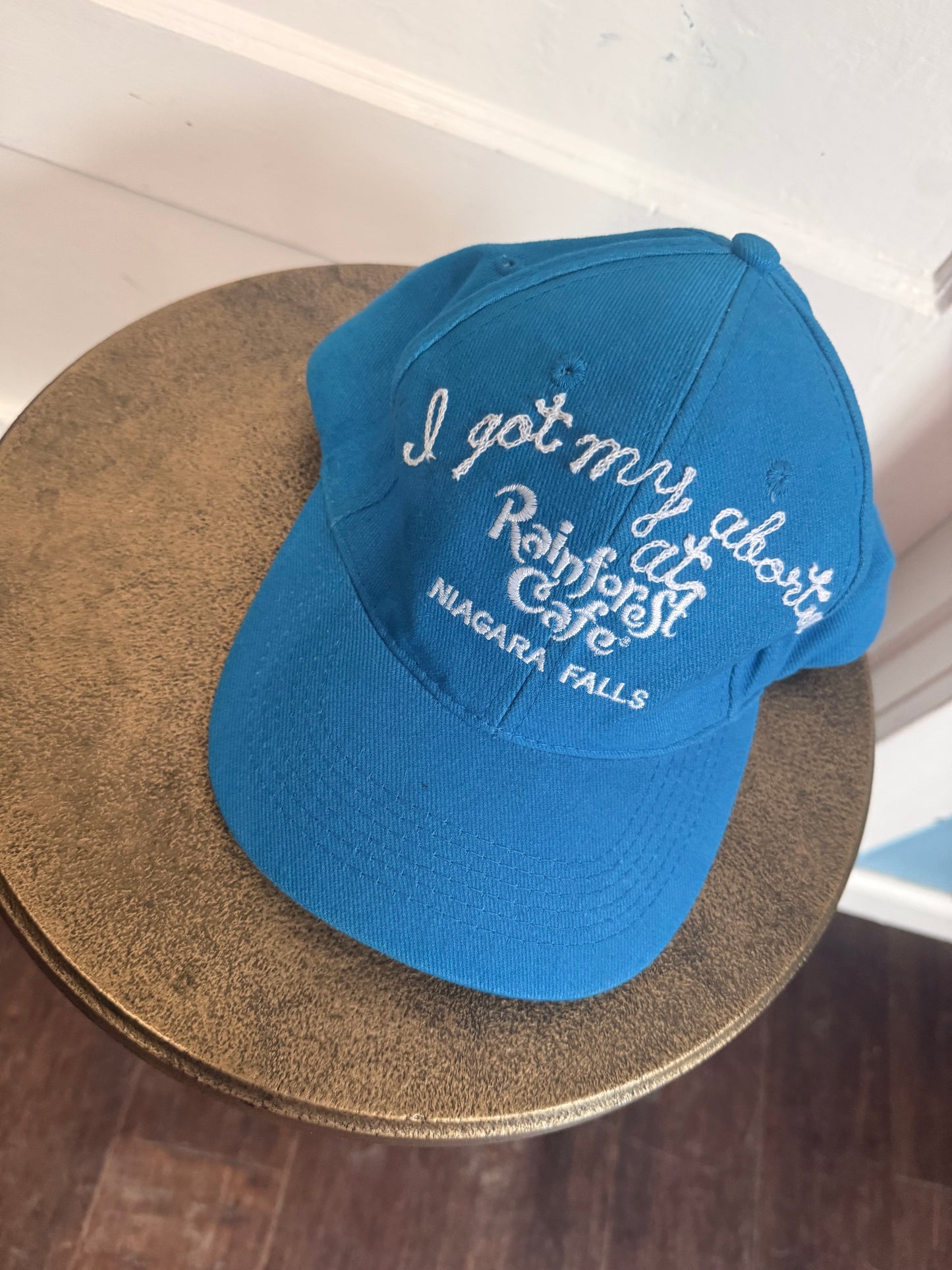 I Got My Abortion at the Rainforest Cafe Niagara Falls Blue Dad Cap