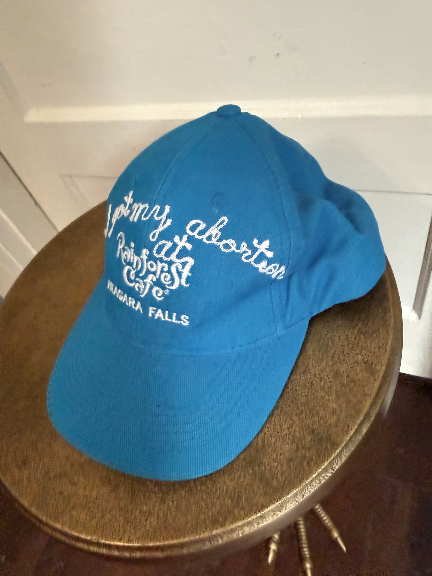 I Got My Abortion at the Rainforest Cafe Niagara Falls Blue Dad Cap