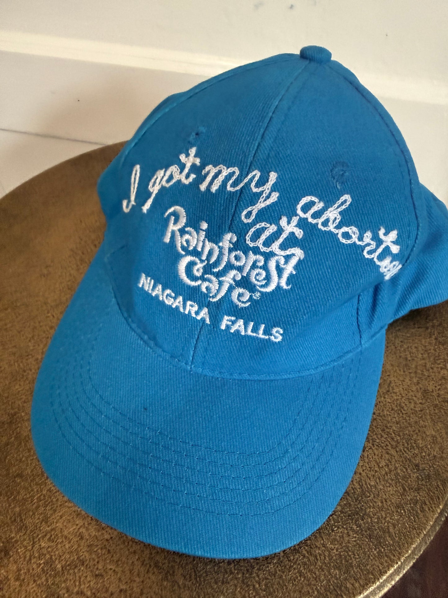 I Got My Abortion at the Rainforest Cafe Niagara Falls Blue Dad Cap