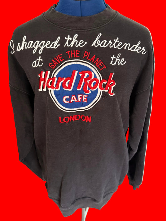 I Shagged the Bartender at the Hard Rock Cafe London Vintage Black Crewneck