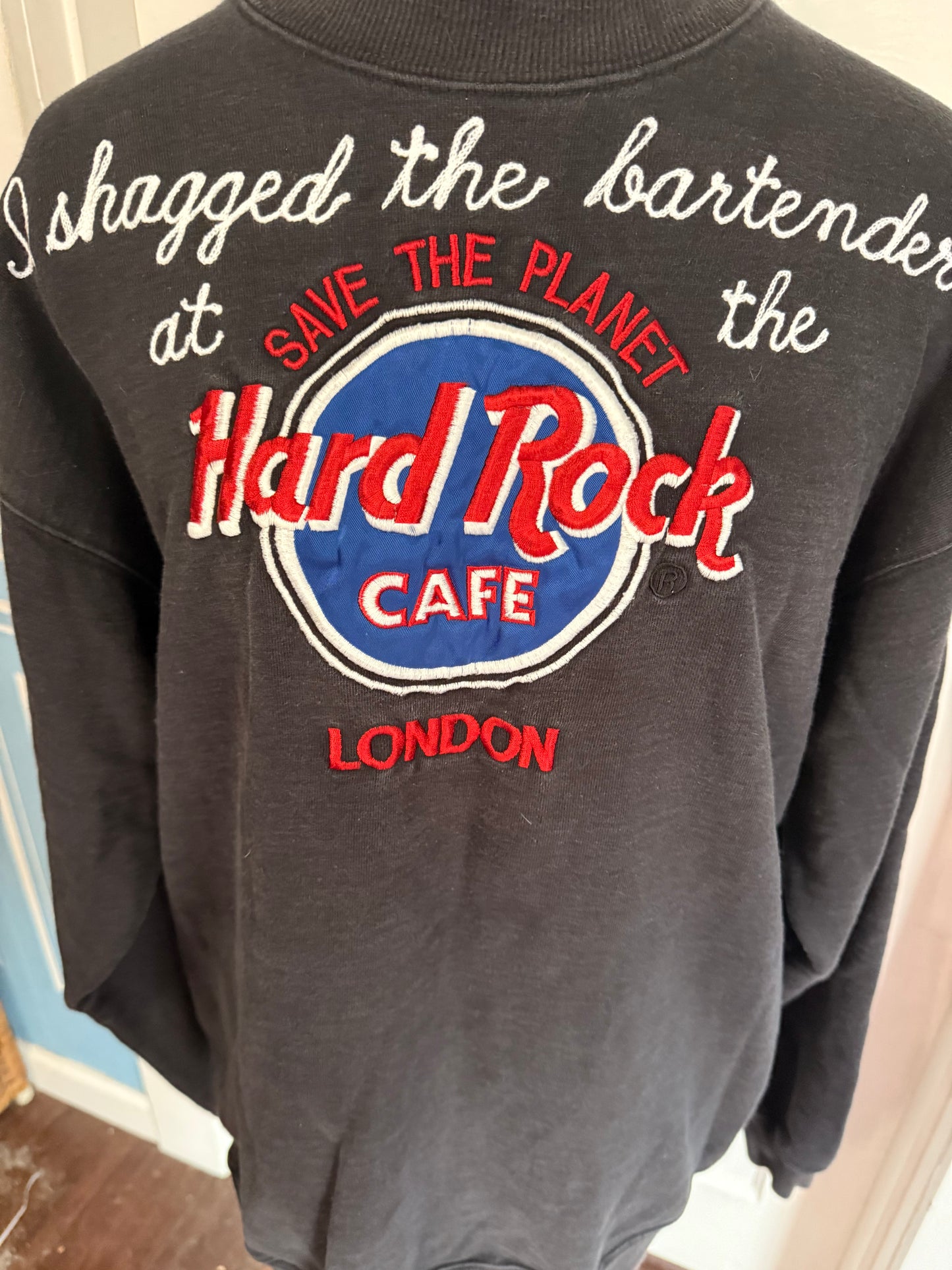 I Shagged the Bartender at the Hard Rock Cafe London Vintage Black Crewneck