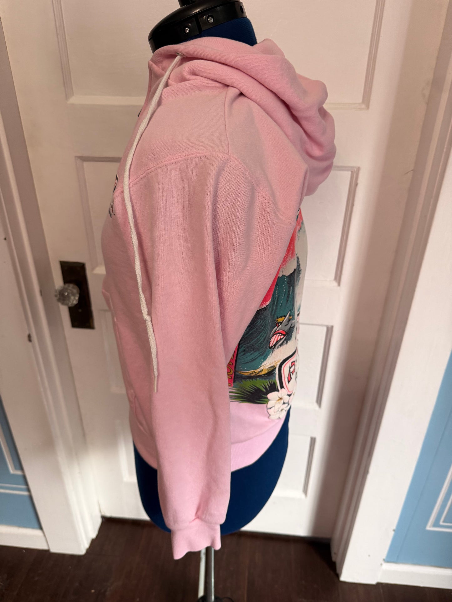 VTG Pink Ron Jon Surf Shop Cocoa Beach Zip-Up Hoodie