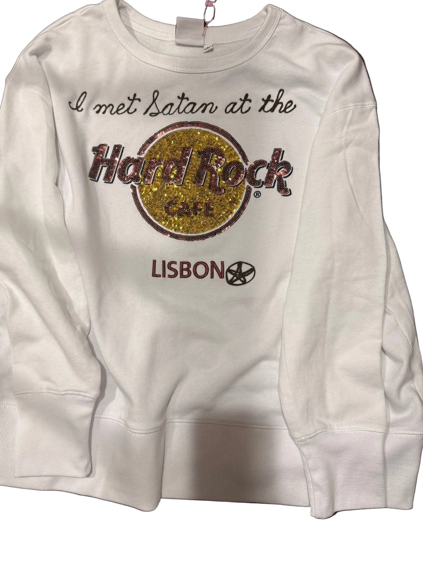I Met Satan at the Hard Rock Cafe Lisbon Vintage Crewneck