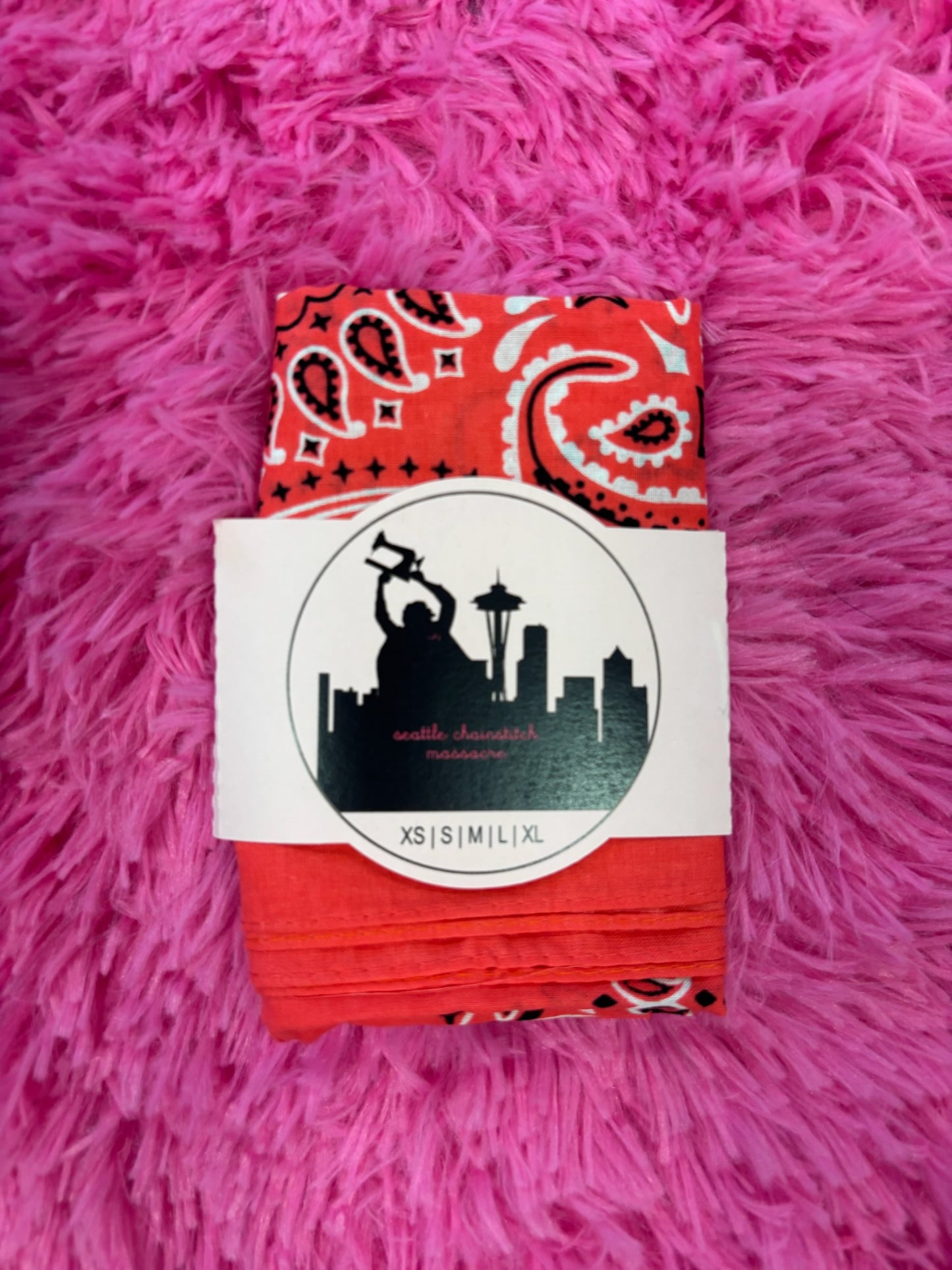 Chainstitched Cotton Paisley Bandana