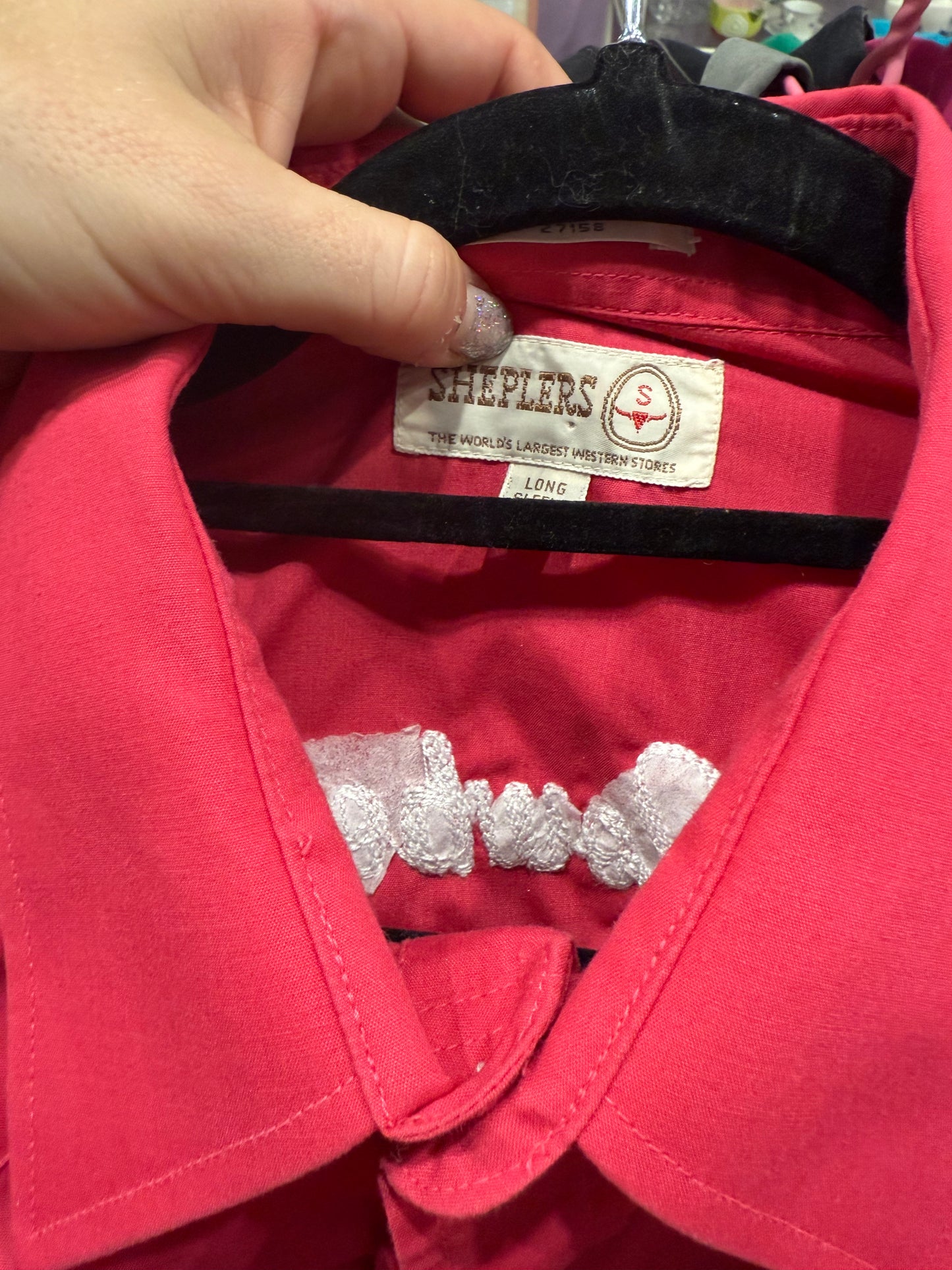 Cowboys are Frequently, Secretly Fond of Each Other Vintage Pink Pearl Snap Shirt