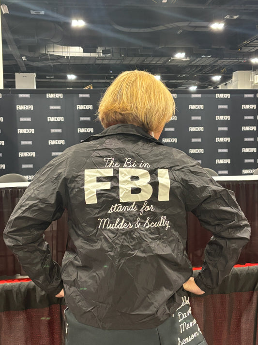 Bi in FBI Vintage Black L/S Windbreaker Jacket - S