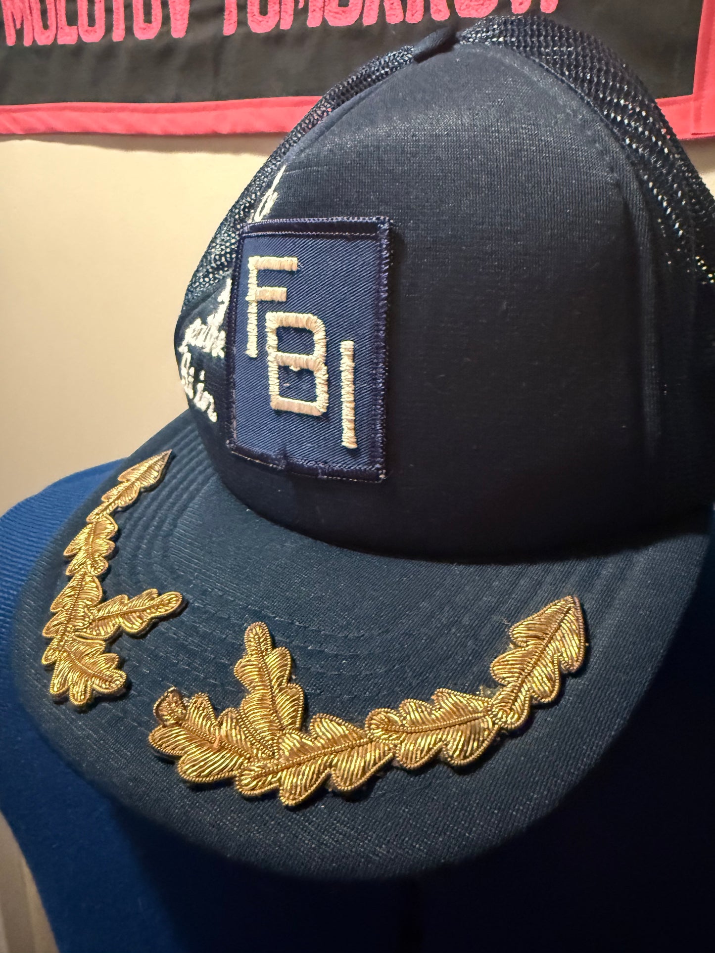 Put the Bi in FBI Vintage Blue Foam Trucker Hat