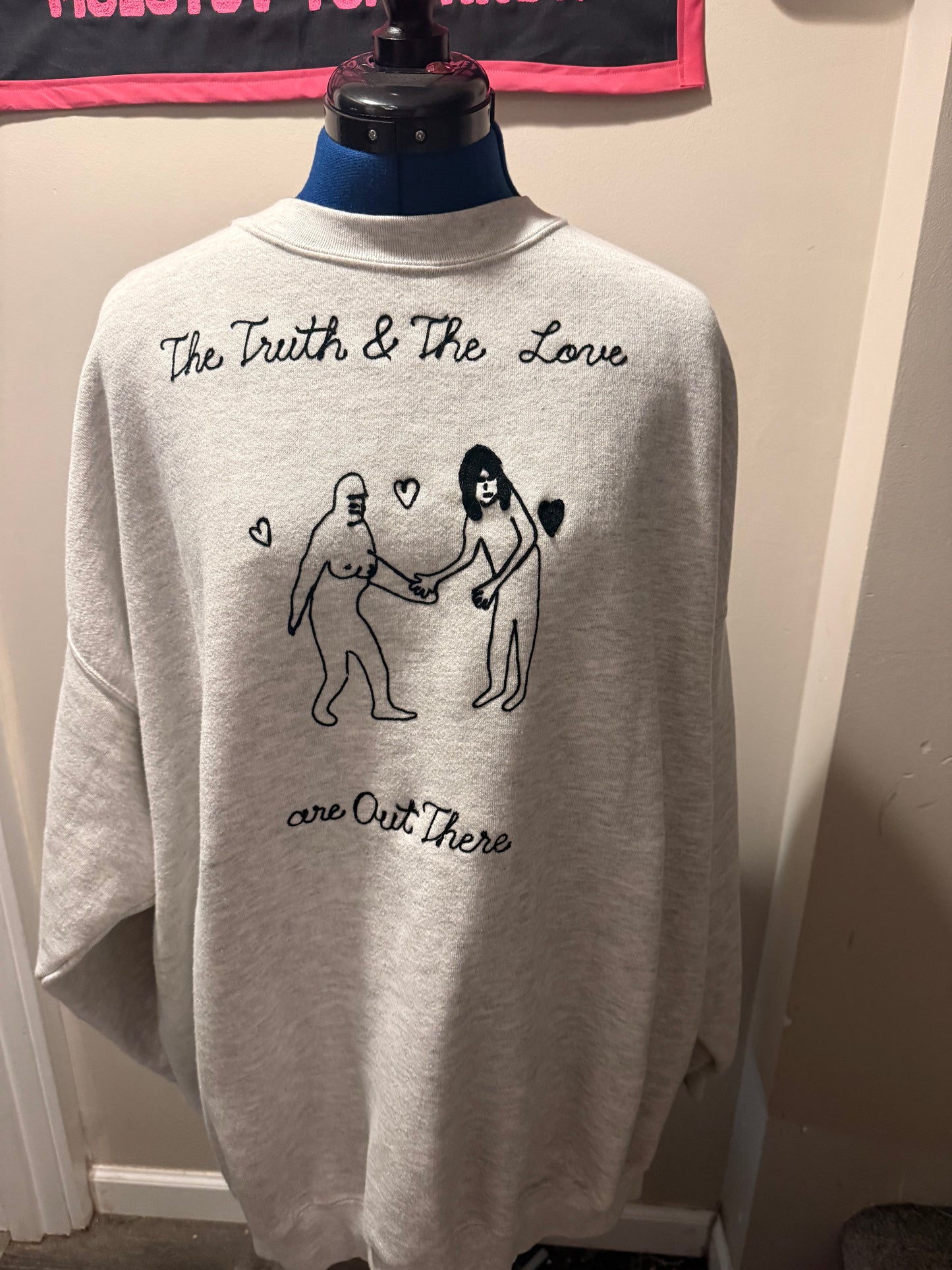 The Truth and the Love Jersey Devil VTG Gray Crewneck Sweatshirt - 4X