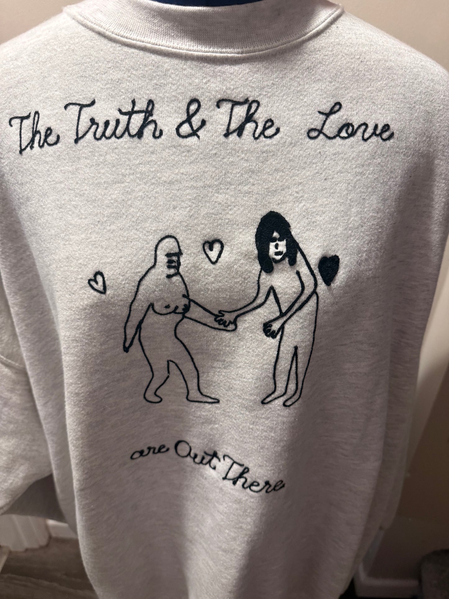 The Truth and the Love Jersey Devil VTG Gray Crewneck Sweatshirt - 4X
