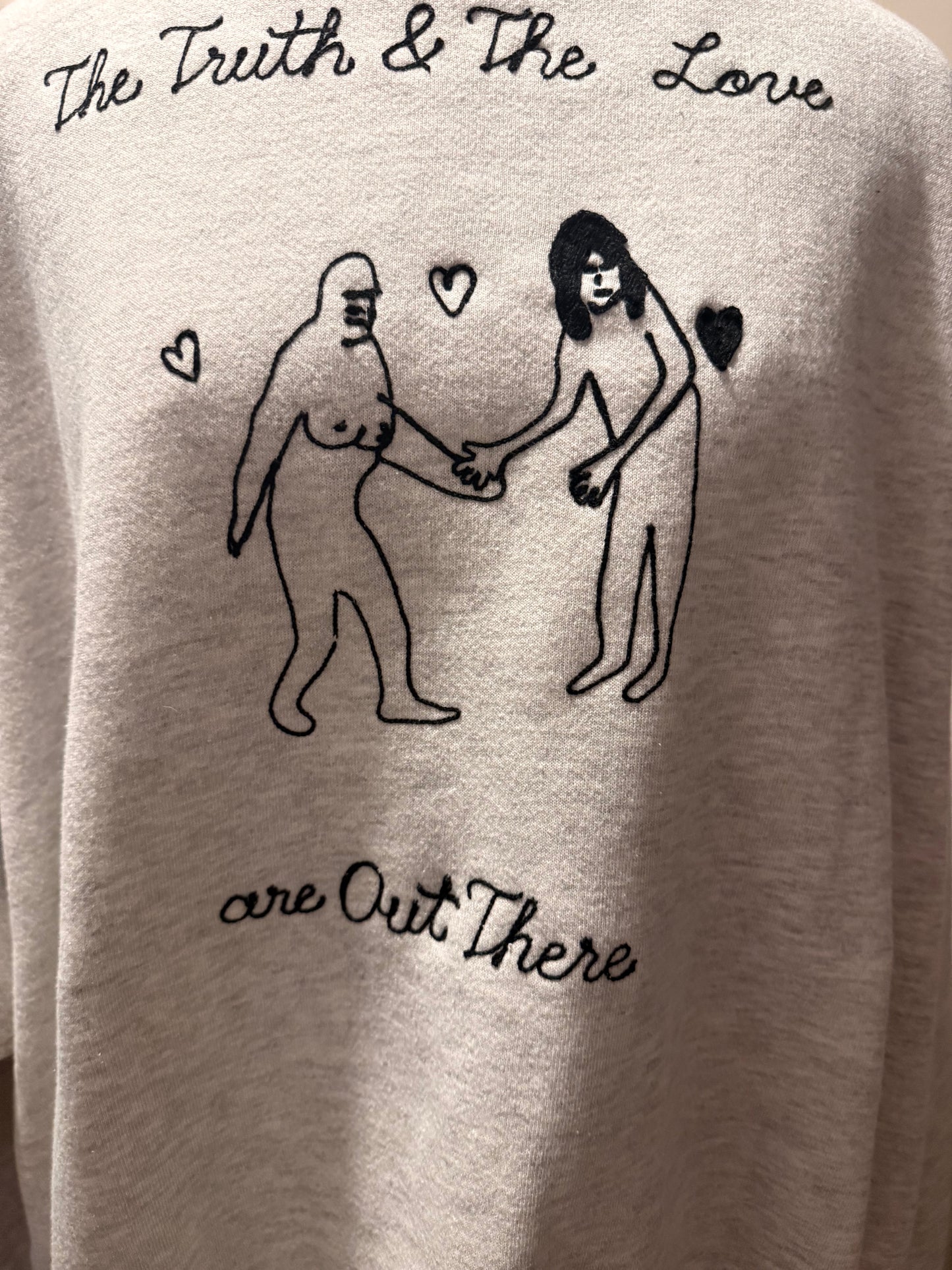 The Truth and the Love Jersey Devil VTG Gray Crewneck Sweatshirt - 4X