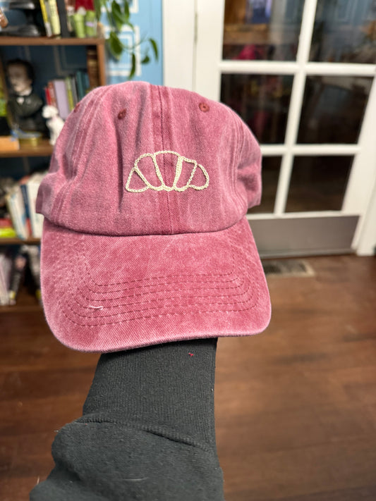 Embroidered Washed Denim Dad Cap