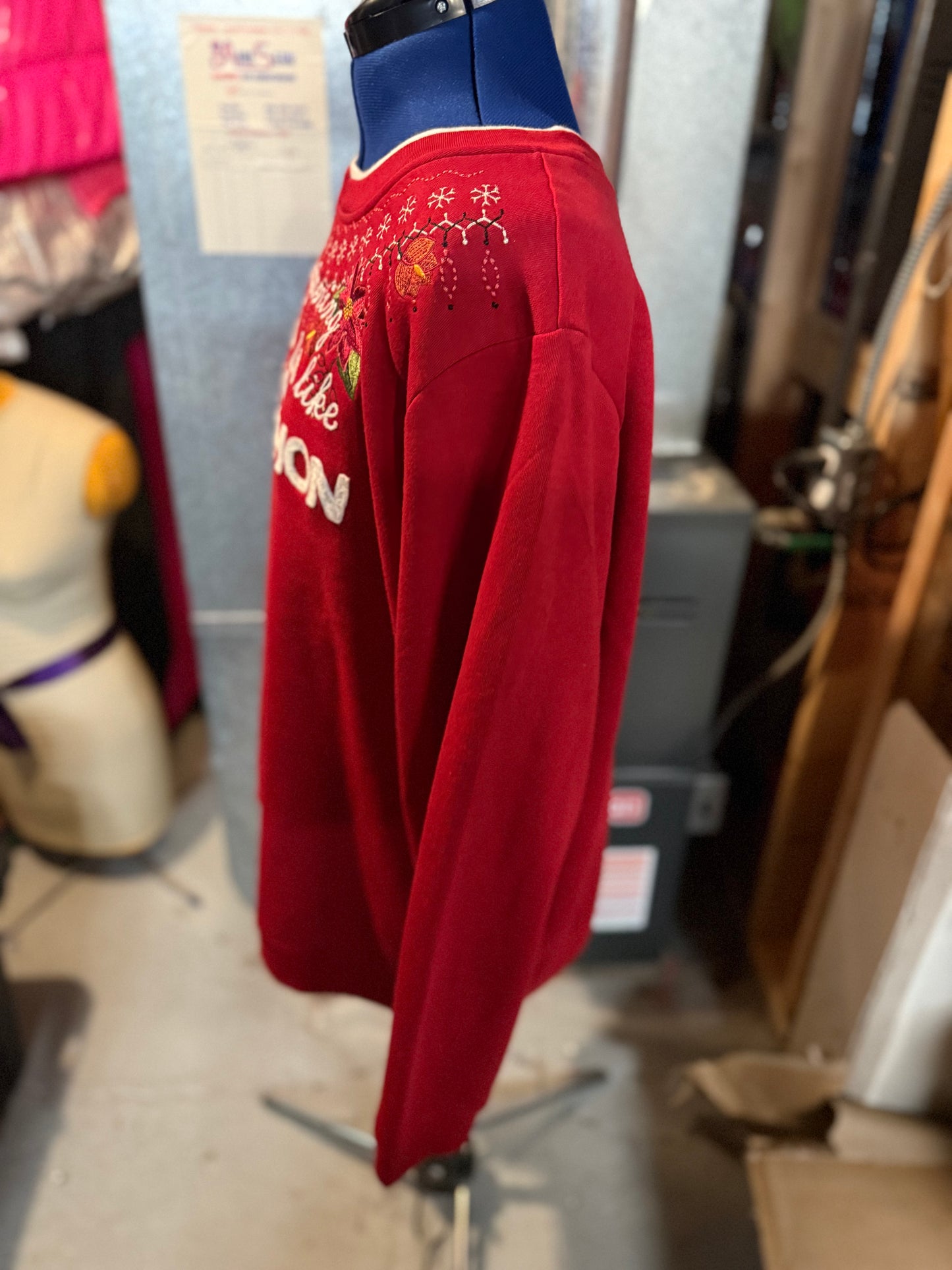 "It's Beginning to Look a Lot Like Toyotathon" Holiday Red Mockneck Sweatshirt