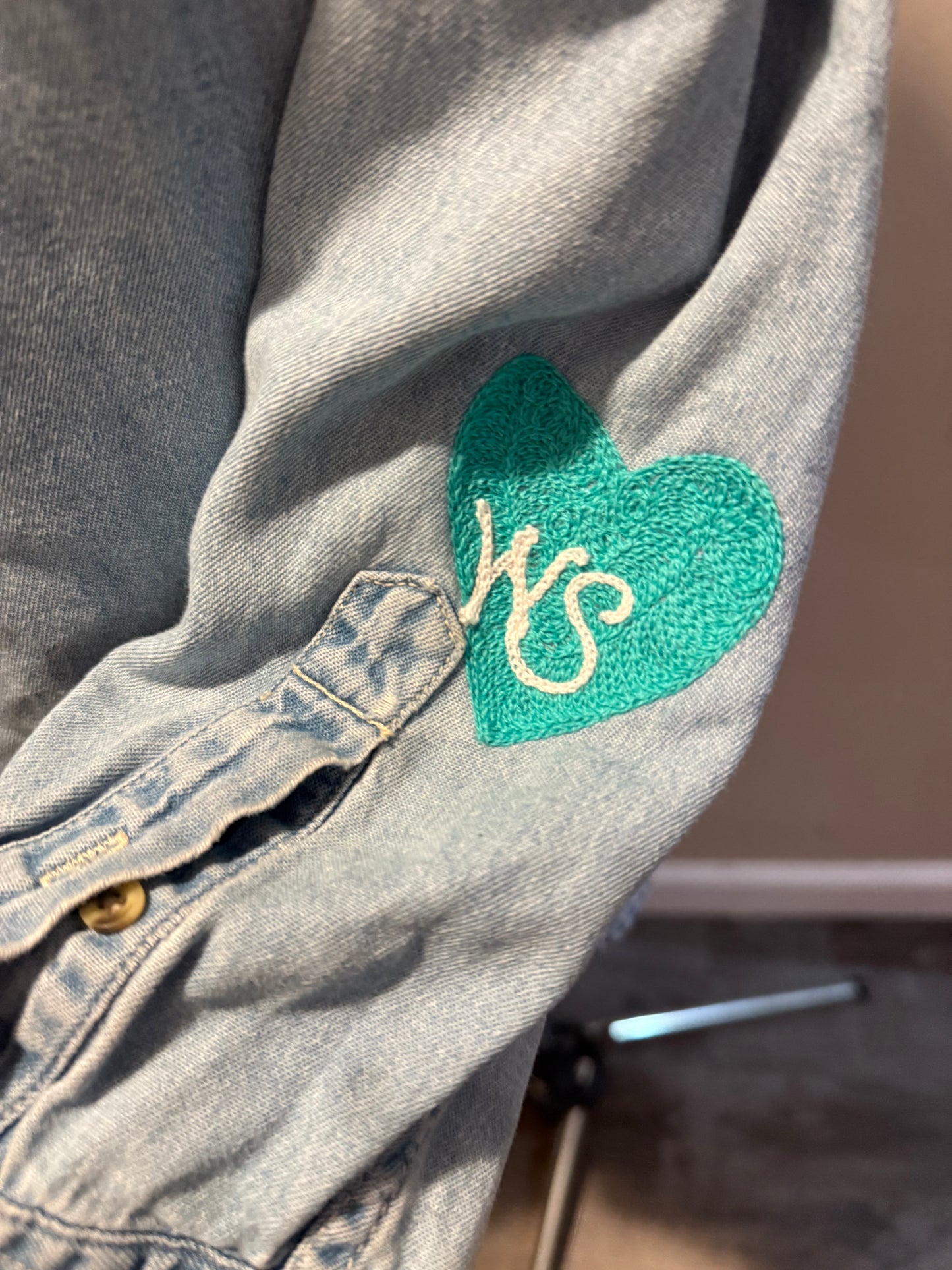 "West Seattle, Best Seattle" on Vintage Denim Button-Up L/S Shirt