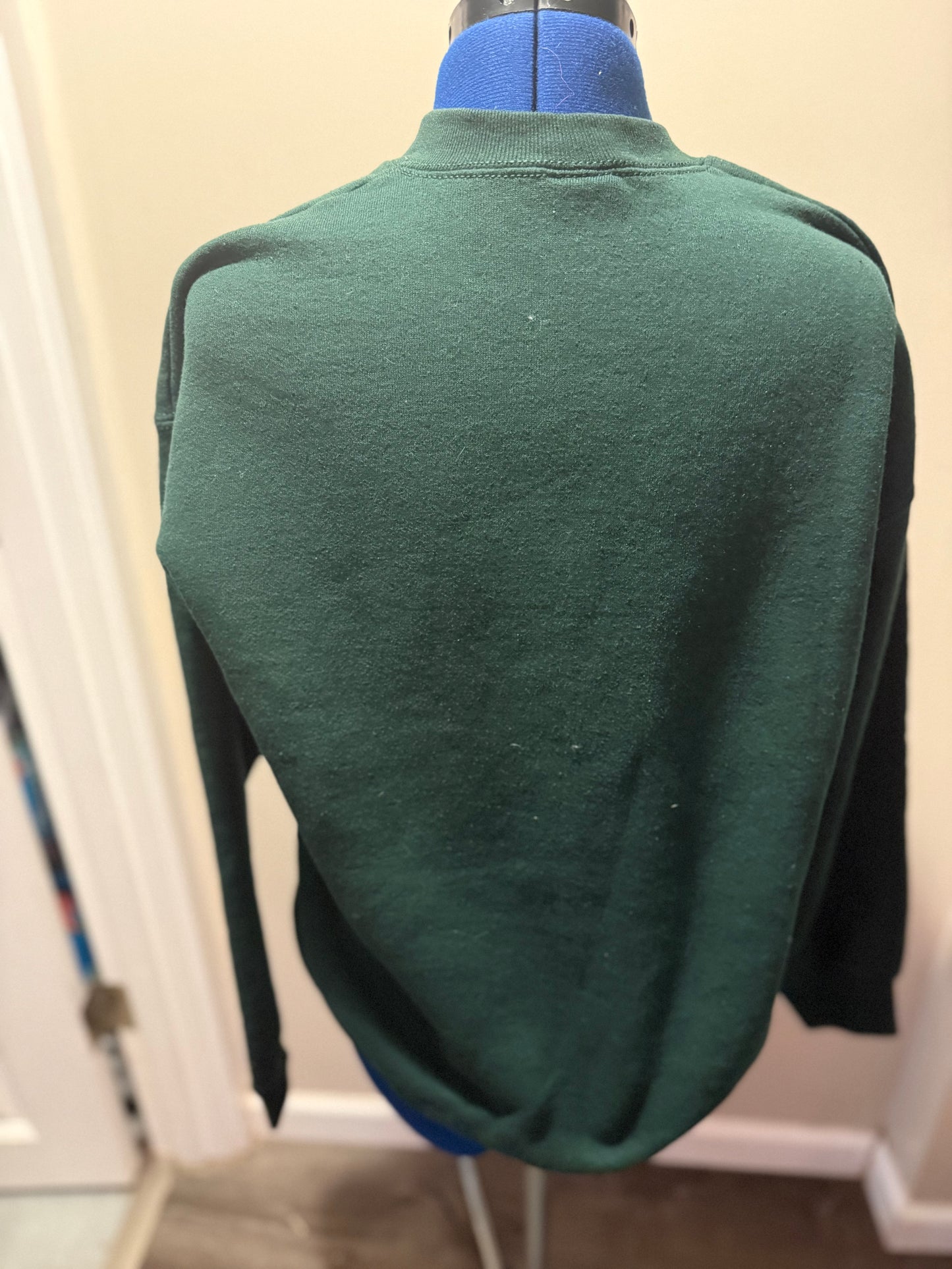 "Festive & Feral" Vintage 90s Red + Green Holiday Christmas Screen Print Sweatshirt