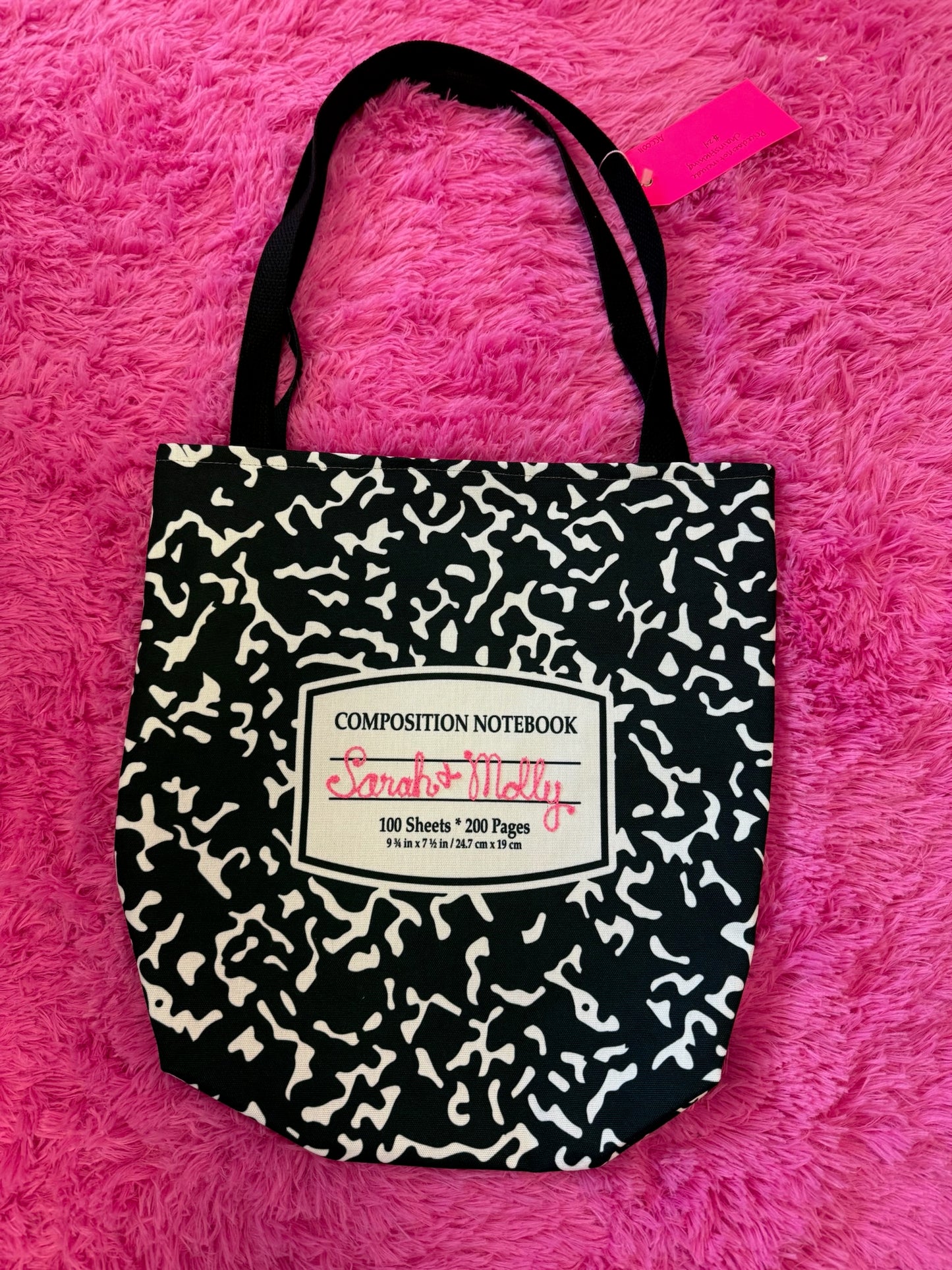 Chainstitched Composition Tote Bags