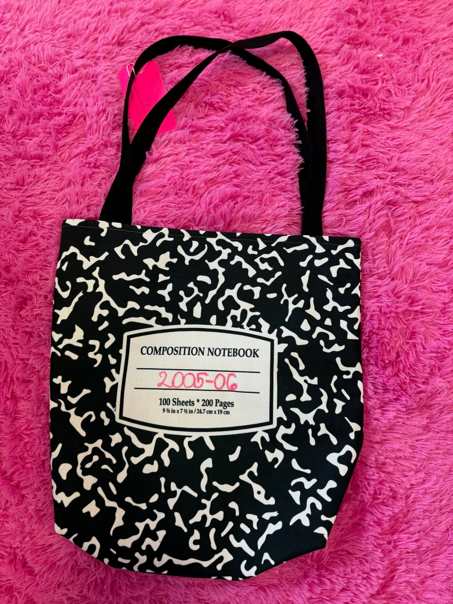 Chainstitched Composition Tote Bags