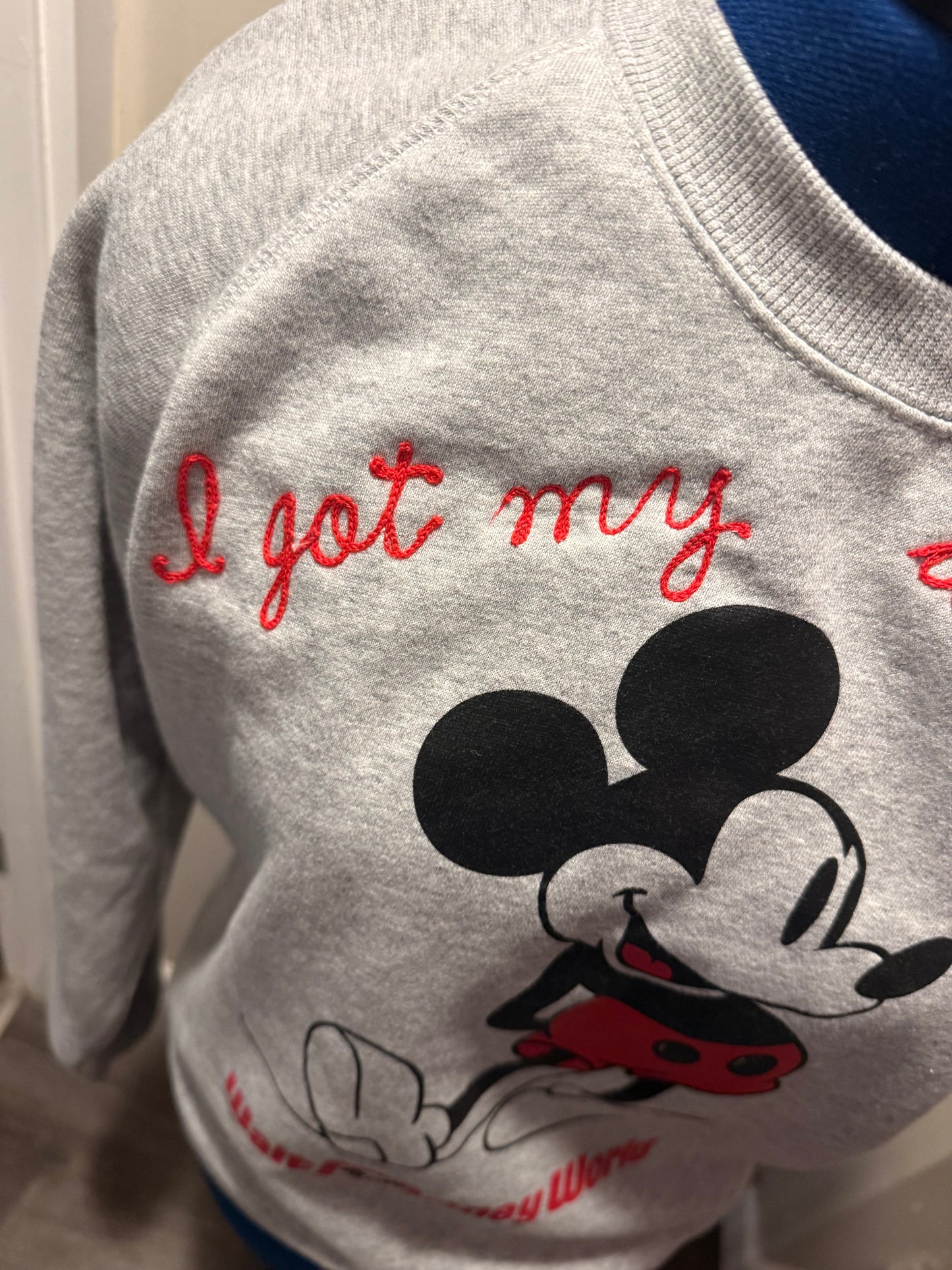 Lobotomy at the House of Mouse Vintage Gray Crewneck