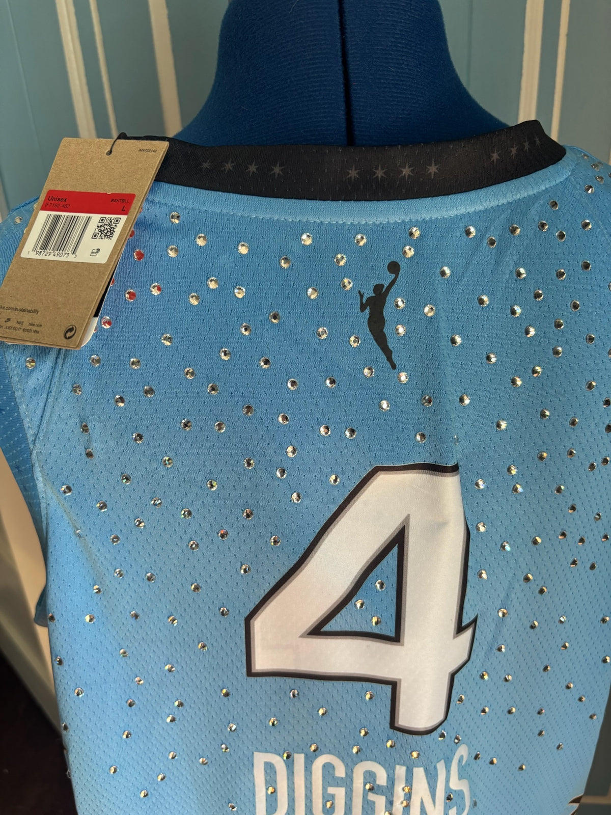 2026 WNBA Women’s Basketball Rebel Edition Chicago Sky “Skytown” Diggins #4 Custom Rhinestone Jersey