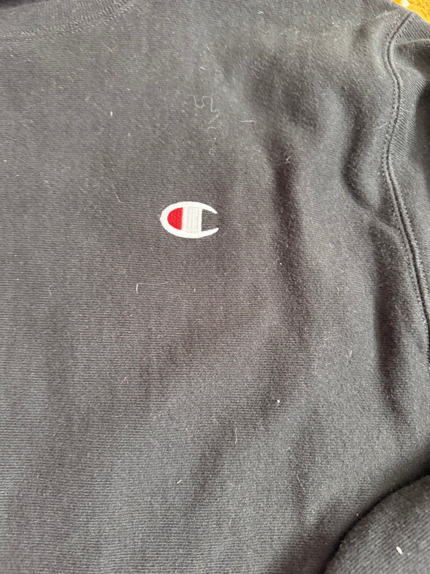 I <3 Gay Hockey Black + White Vintage Champion Crewneck - M