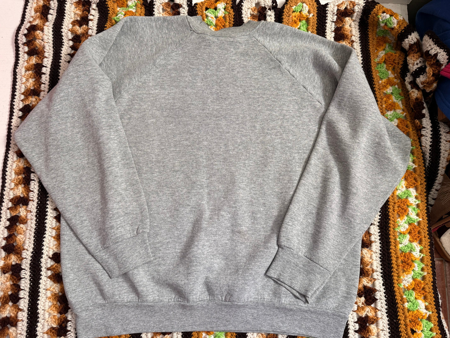 Tits Up Grey + Black Vintage Crewneck - XL