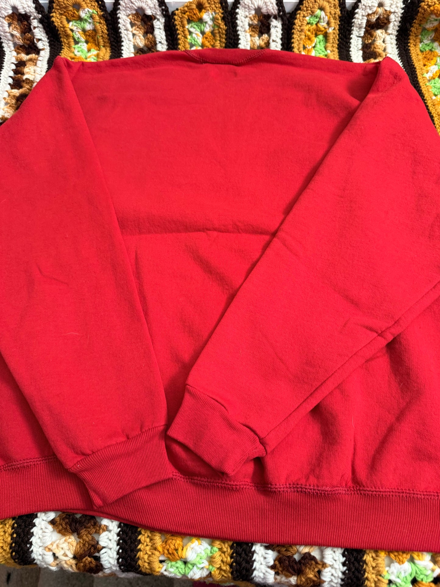 I <3 Cheese Red + Neon Pink Vintage Crewneck - XL