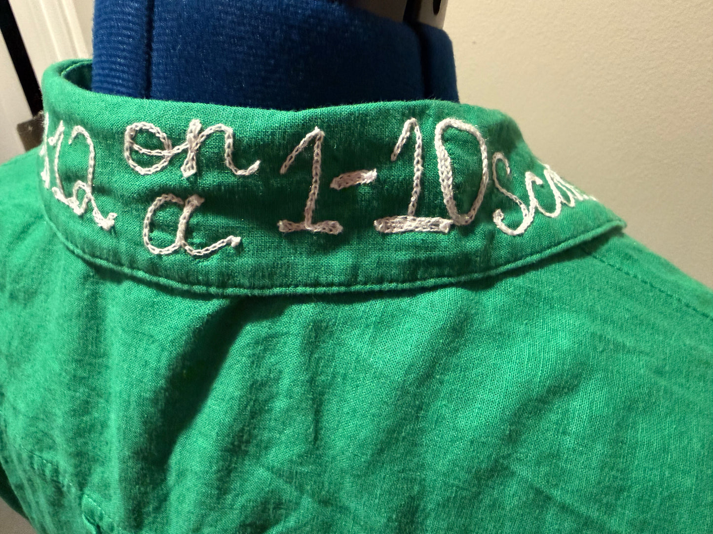 "Slut 4 the Seahawks" Green Button-Up L/S Collared Shirt - MD