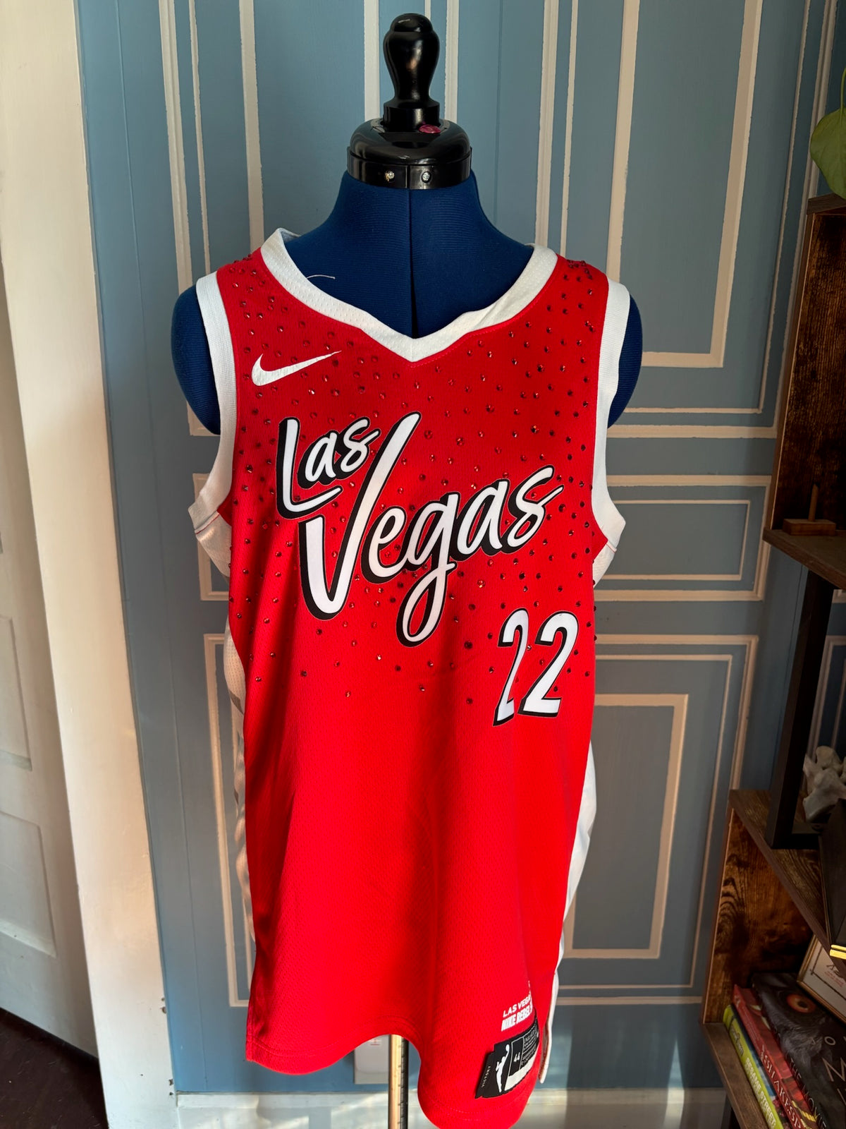 2026 WNBA Rebel Edition Las Vegas Aces Wilson #22 Custom Rhinestone Jersey