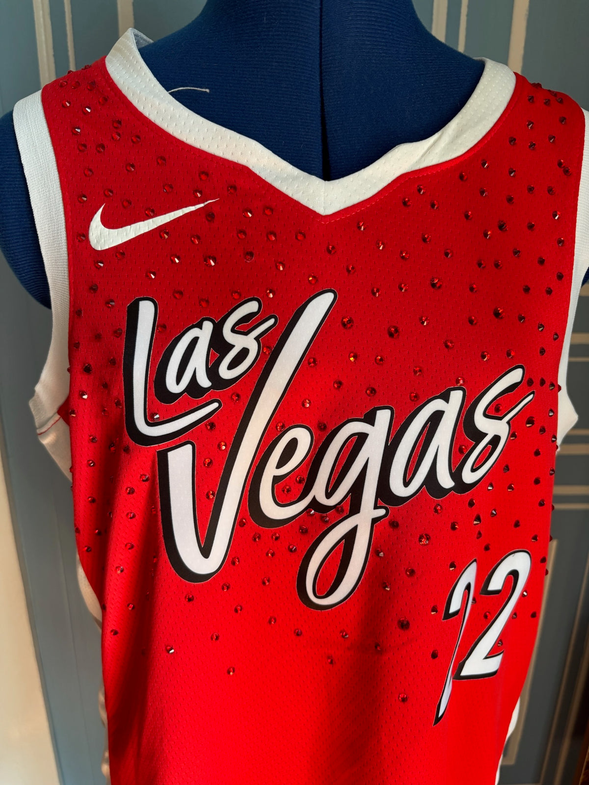 2026 WNBA Rebel Edition Las Vegas Aces Wilson #22 Custom Rhinestone Jersey