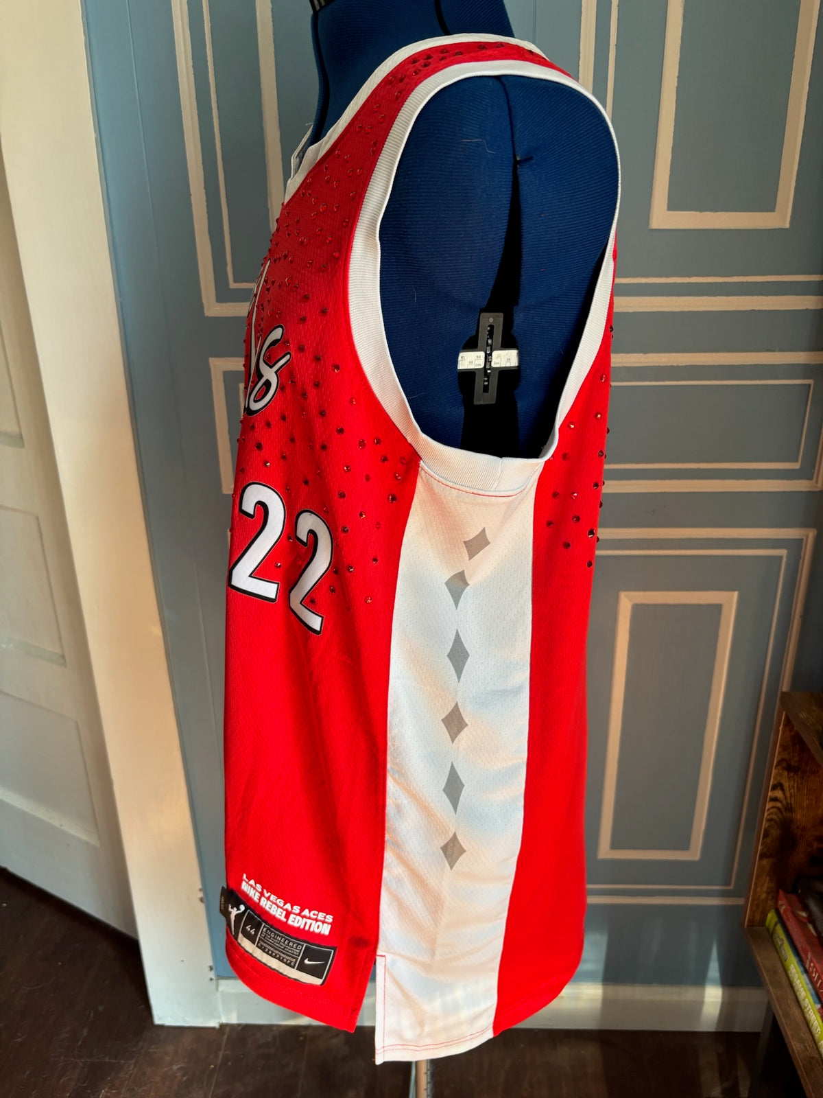 2026 WNBA Rebel Edition Las Vegas Aces Wilson #22 Custom Rhinestone Jersey
