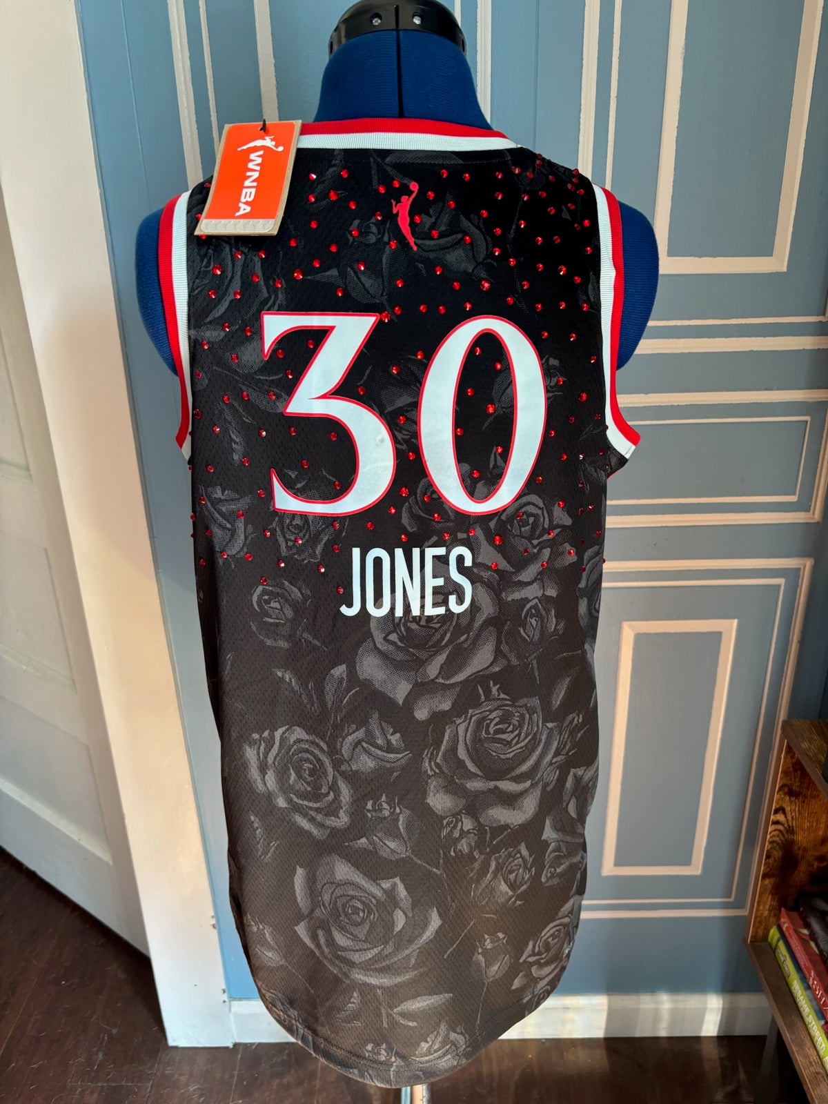 2026 WNBA Rebel Edition Portland Fire Rose City #30 Jones Custom Rhinestone Jersey