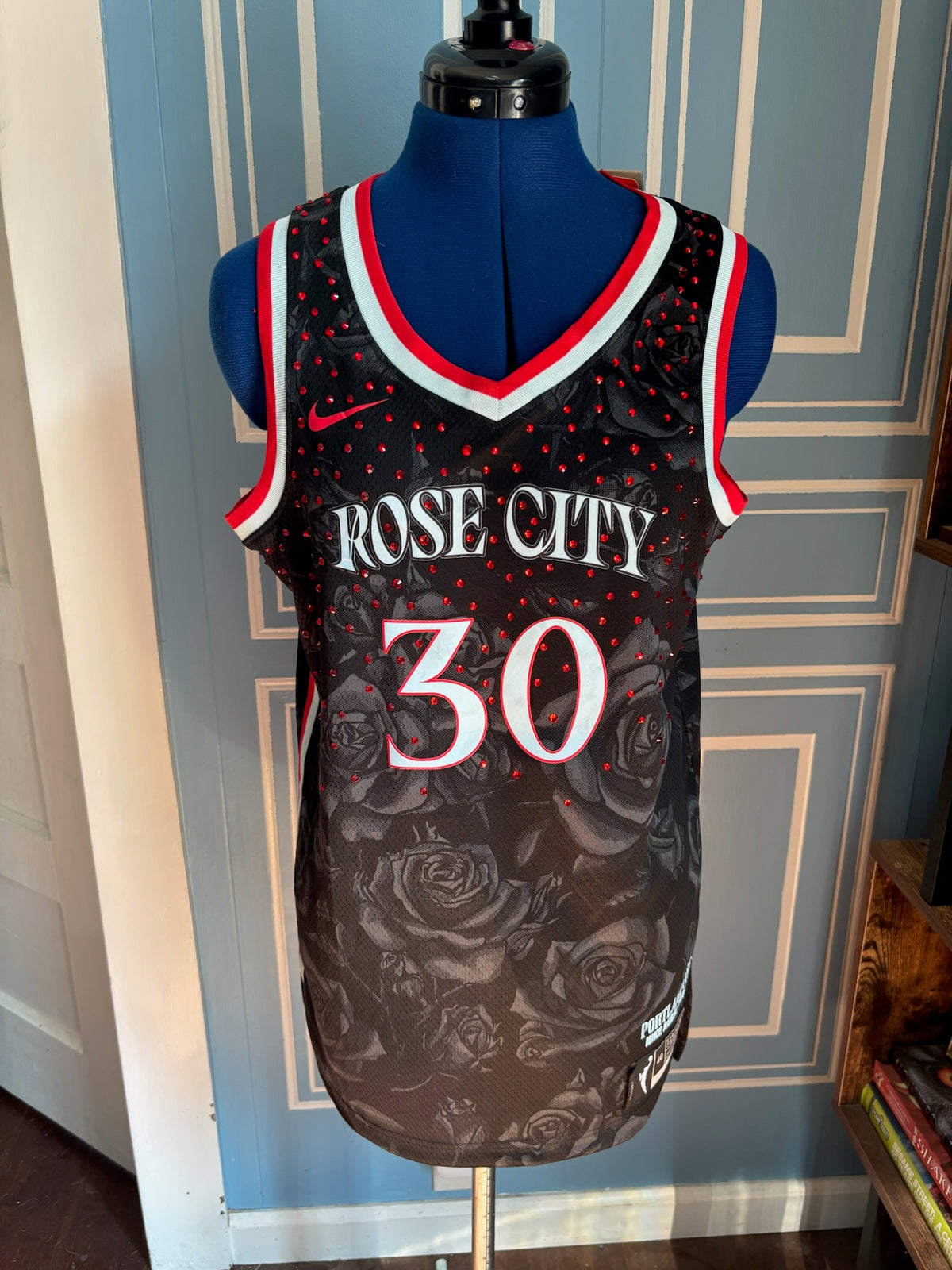 2026 WNBA Rebel Edition Portland Fire Rose City #30 Jones Custom Rhinestone Jersey